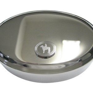 Oval Cowboy Oval Trinket Jewelry Box